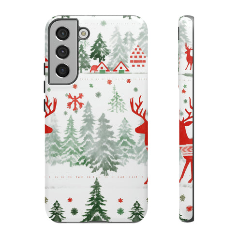 Nordic Christmas Print - Impact Resistant Phone Case Samsung Galaxy S22 Plus Matte